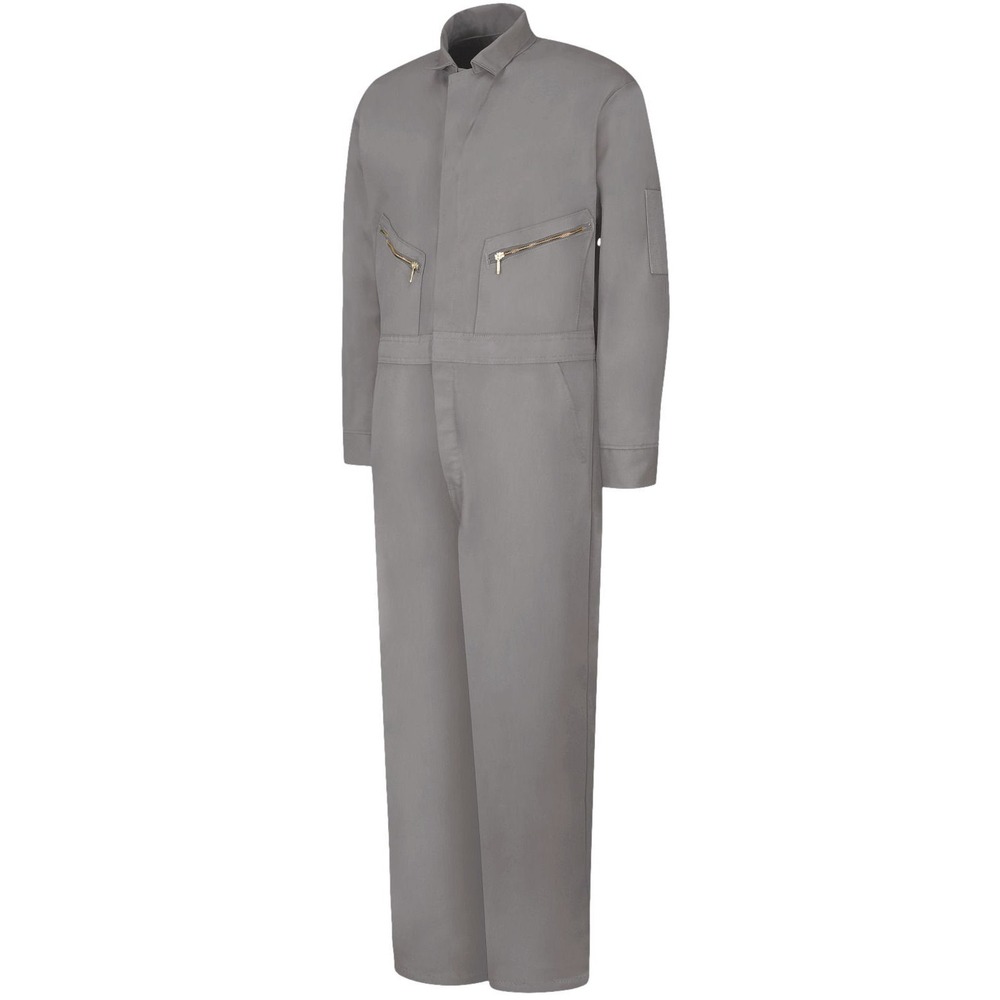 Red Kap Men's Zip-Front Cotton Coverall CC18 -‎ Grey - Size 42 Regular